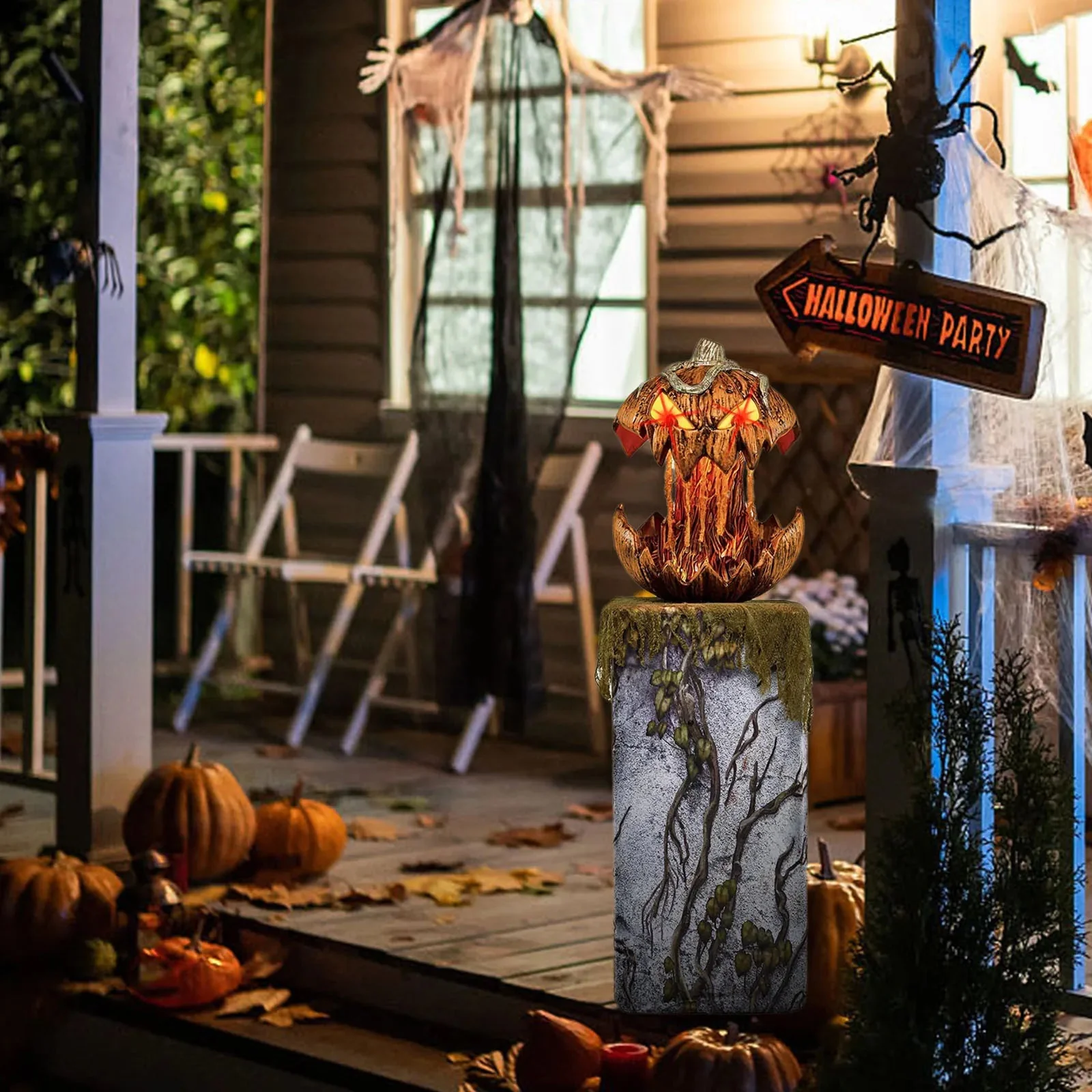 Spooky Pumpkin Voice Activated Halloween Decor - Image 5