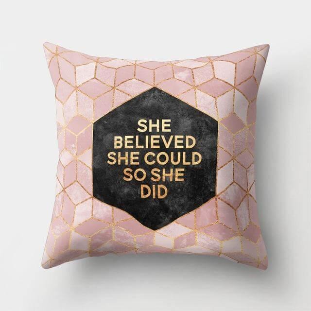 Square Decorative Geometric Striped Pillow Cases - Image 12