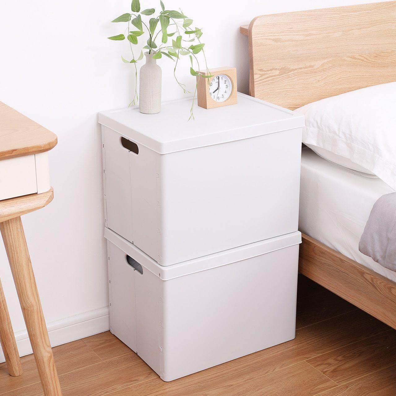 Stackable Folding Home Clothes Storage Organizer Box - Image 9