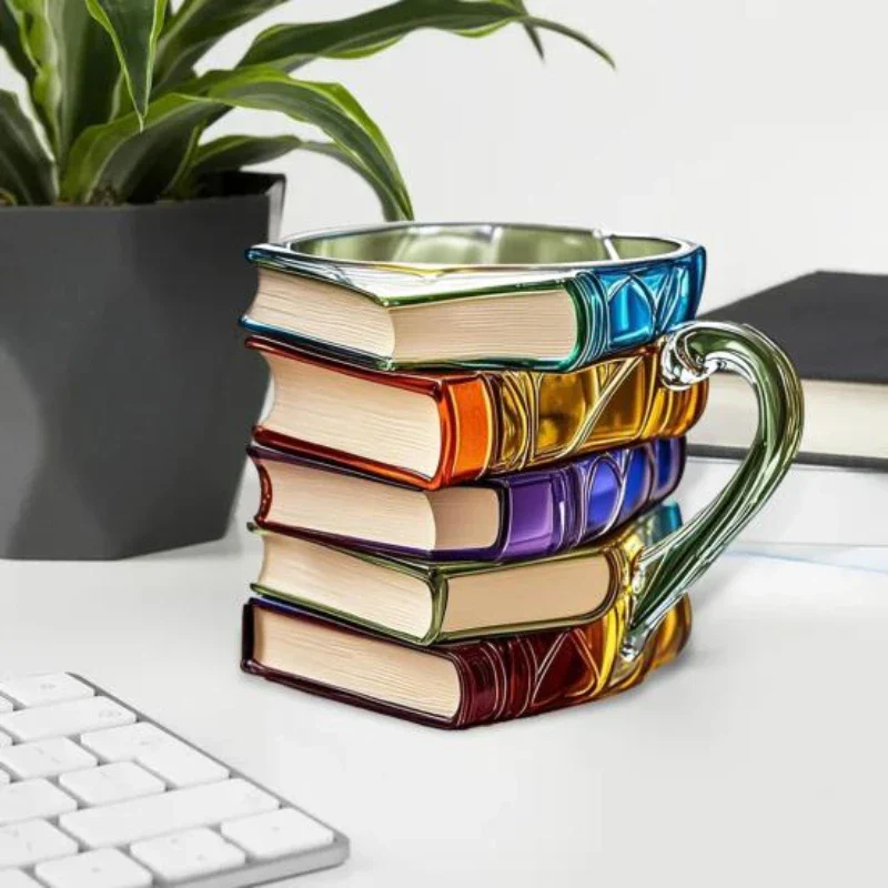 Stacked Books Shape Coffee Mug - Image 2