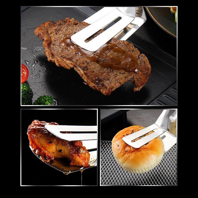 Stainless Steel Barbecue Easy Grab Tong - Image 4