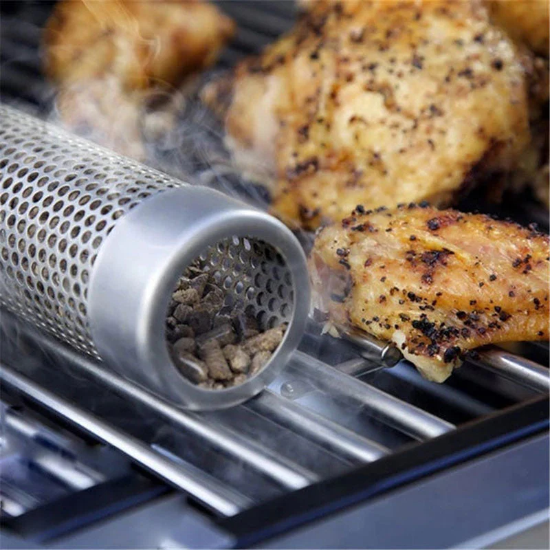 Stainless Steel BBQ Smoking Mesh Pipe - Image 2