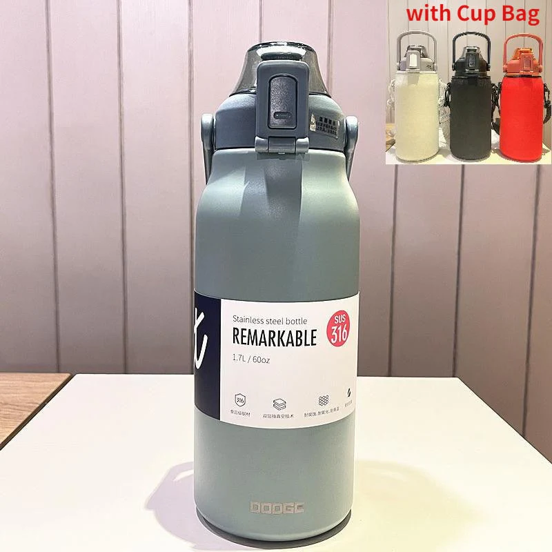 Stainless Steel Built-in Straw Camping Thermos - Image 10
