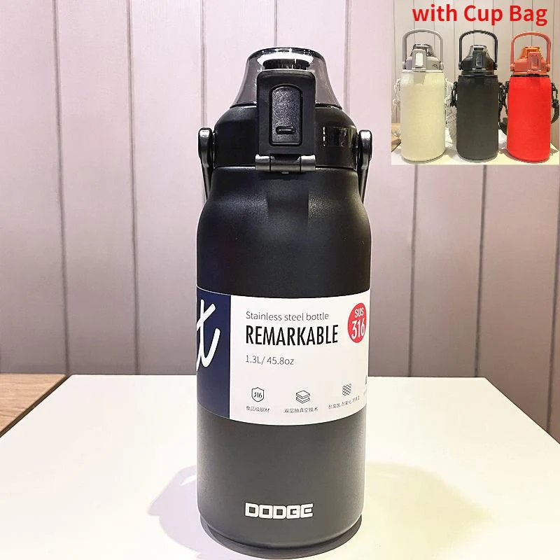Stainless Steel Built-in Straw Camping Thermos - Image 12