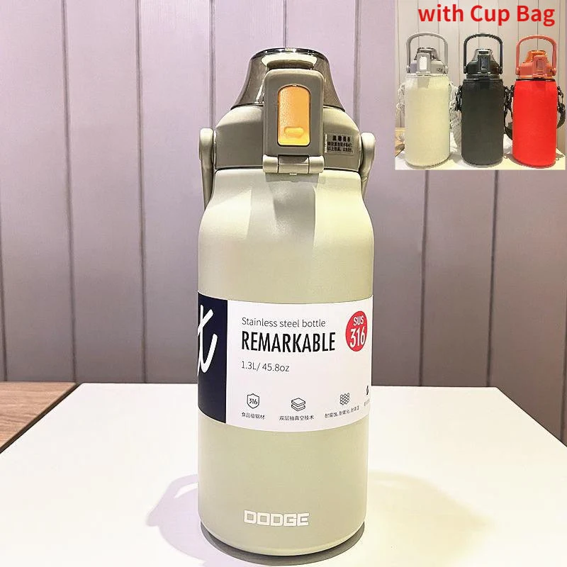 Stainless Steel Built-in Straw Camping Thermos - Image 13