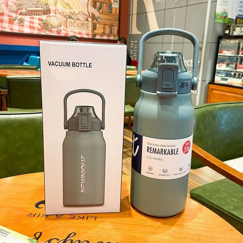 Stainless Steel Built-in Straw Camping Thermos - Image 4