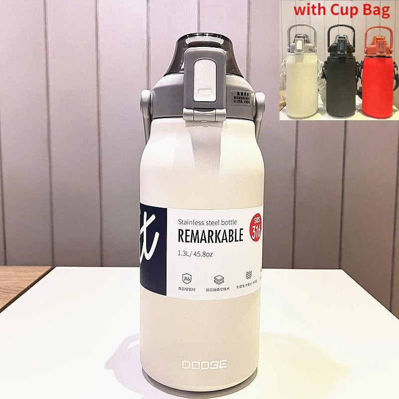 Stainless Steel Built-in Straw Camping Thermos - Image 7