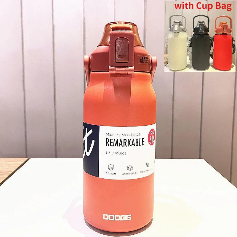 Stainless Steel Built-in Straw Camping Thermos - Image 8