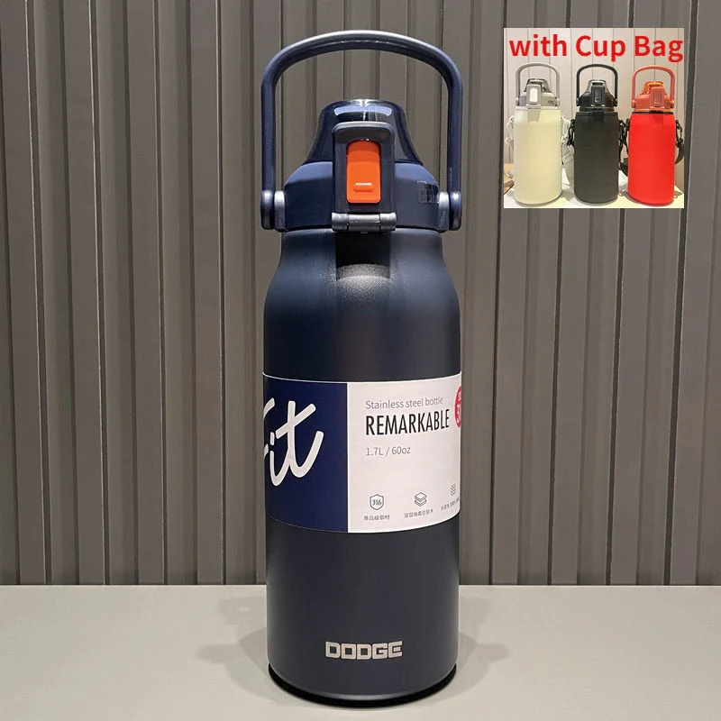Stainless Steel Built-in Straw Camping Thermos - Image 9