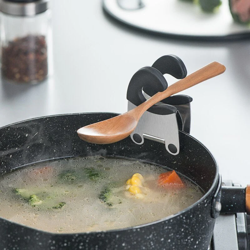 Stainless Steel Clip Cookware Spoon Holder - Image 8