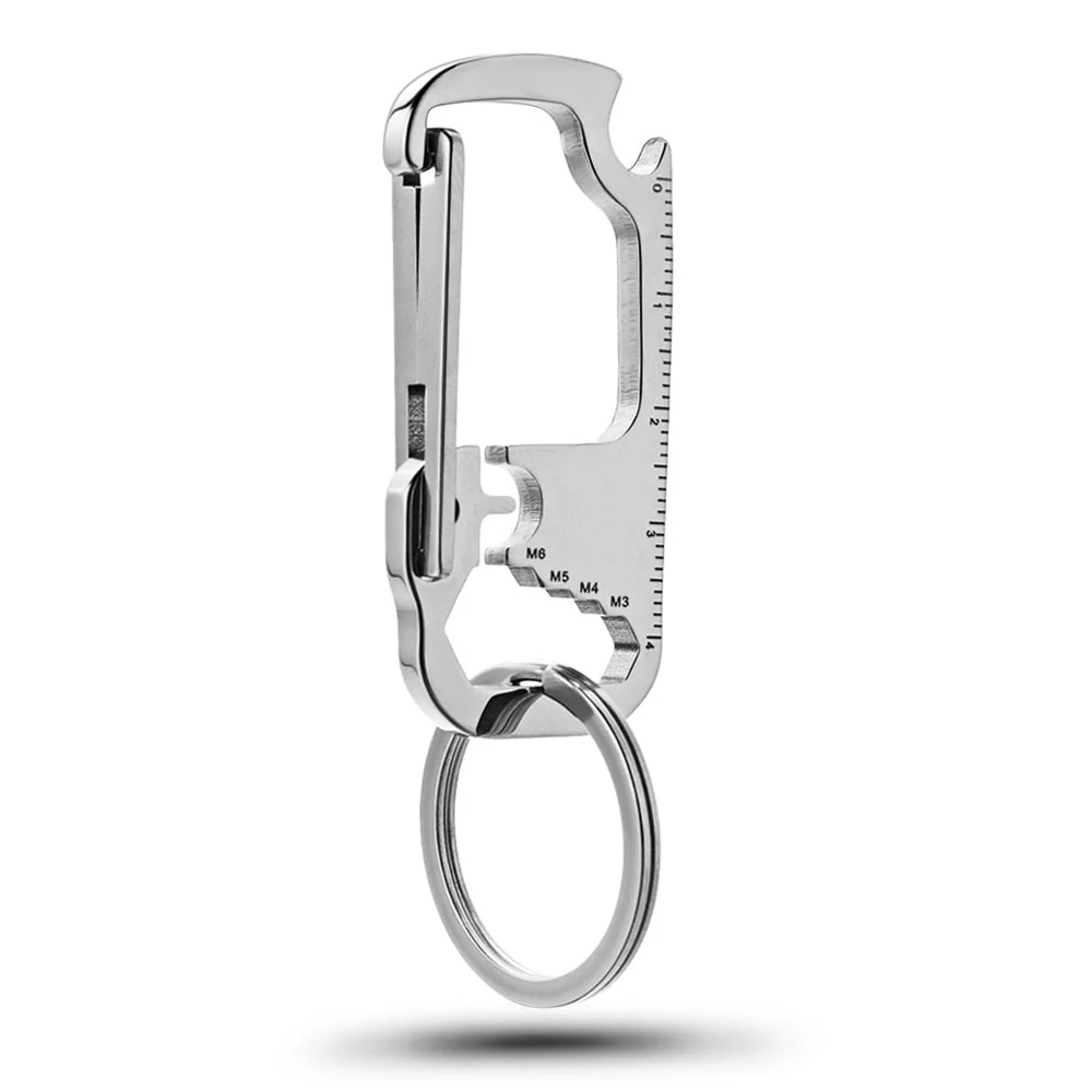 Stainless Steel EDC Multi Tool Bottle Opener Keychain - Image 7