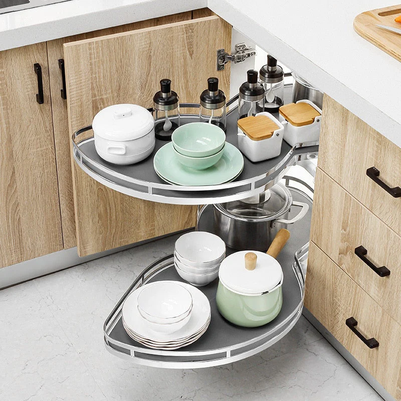Stainless Steel Flying Corner Kitchen Cabinet - Image 5