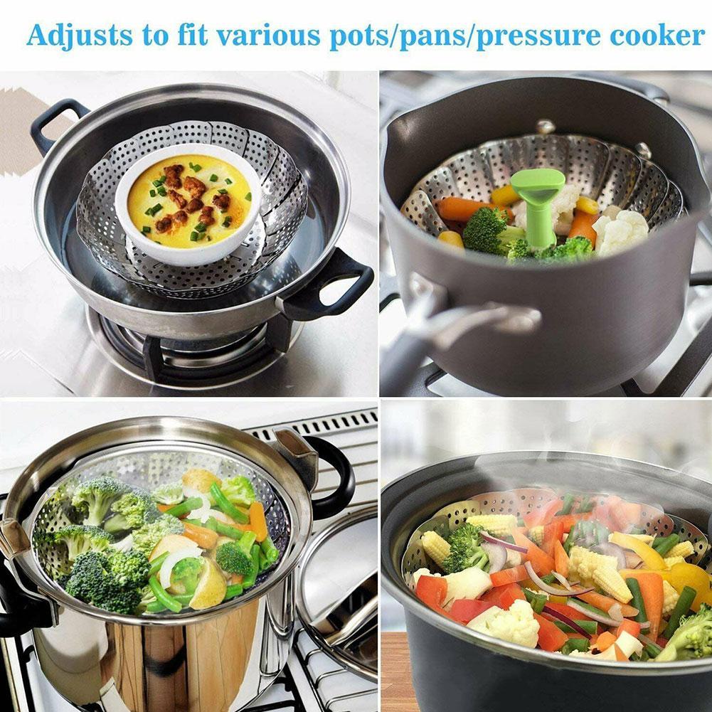 Stainless Steel Foldable Steamer Basket - Image 3