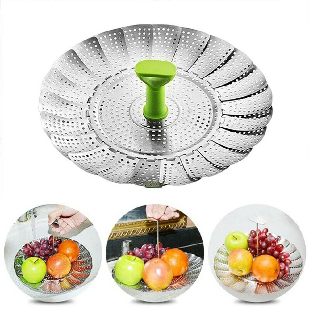 Stainless Steel Foldable Steamer Basket - Image 5