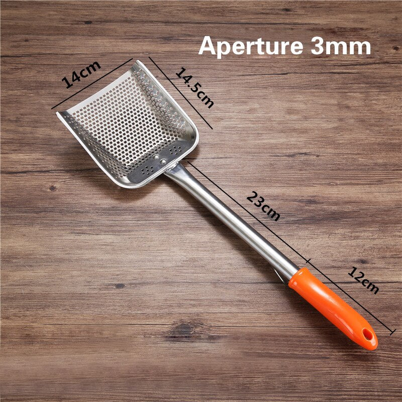 Stainless Steel Fryer Strainer Spatula - Image 3