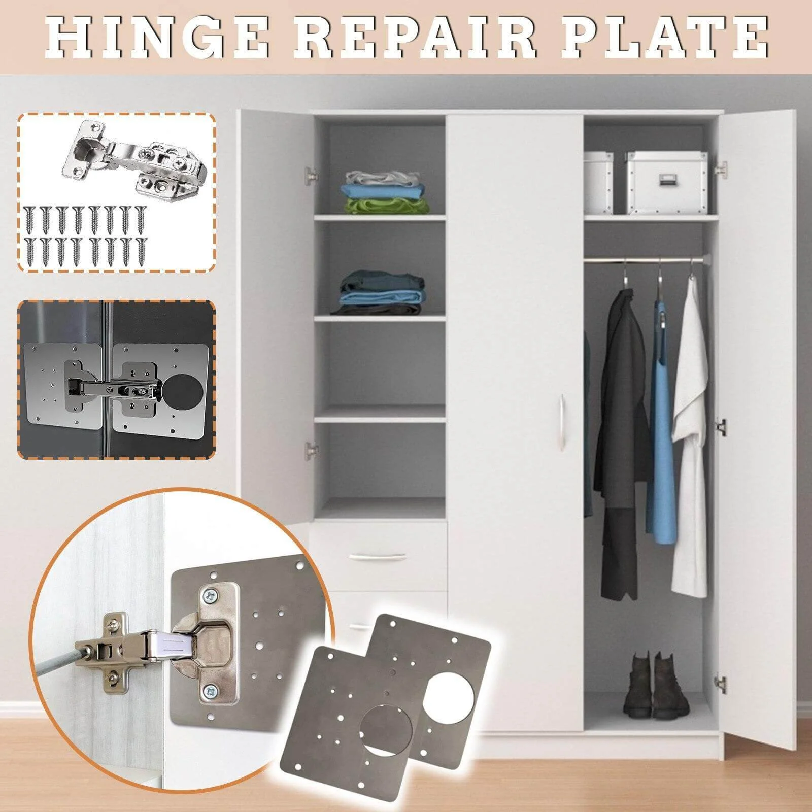 Stainless Steel Hinge Repair Kit - Image 3