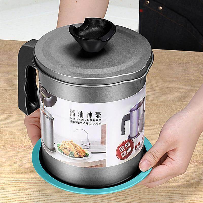 Stainless Steel Large Capacity Oil Filter Pot - Image 2