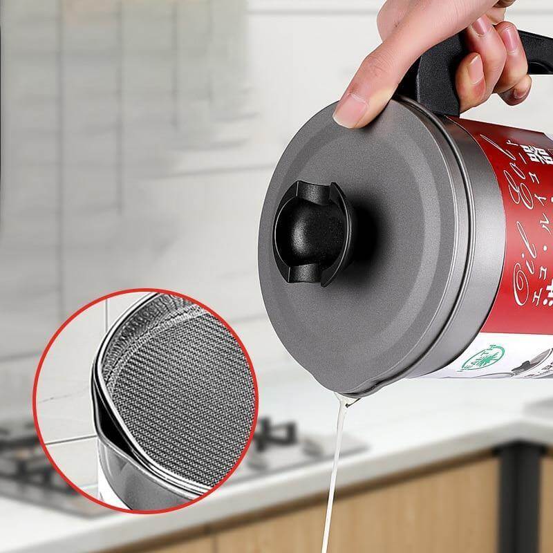 Stainless Steel Large Capacity Oil Filter Pot - Image 6