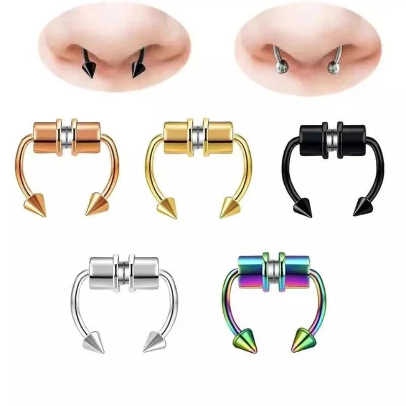 Stainless Steel Magnetic Fake Nose Piercing - Image 13