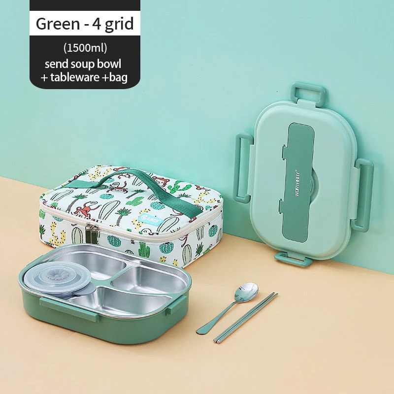 Stainless Steel Multi Compartment Kids Lunch Box - Image 10