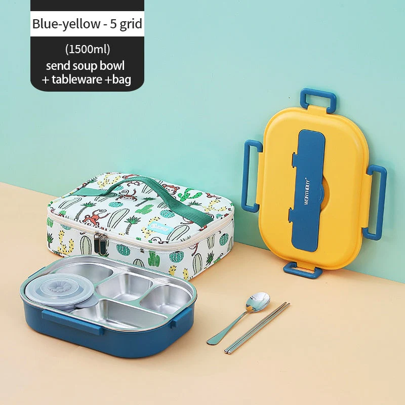 Stainless Steel Multi Compartment Kids Lunch Box - Image 11