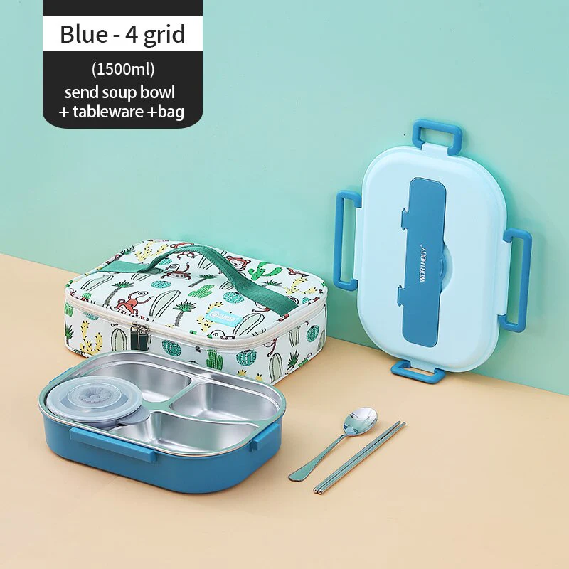 Stainless Steel Multi Compartment Kids Lunch Box - Image 16