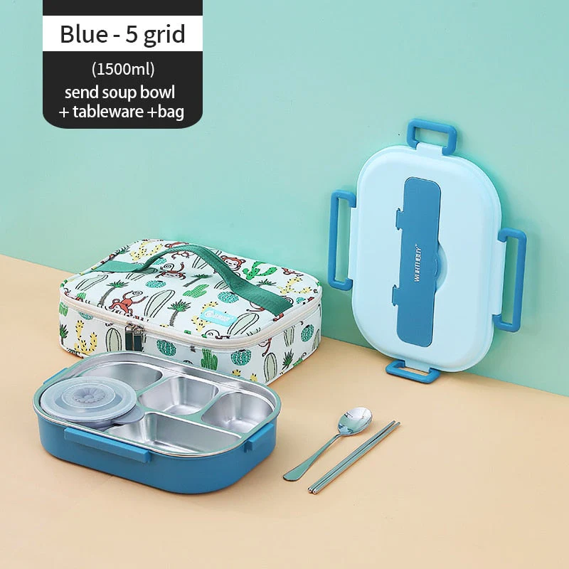 Stainless Steel Multi Compartment Kids Lunch Box - Image 3