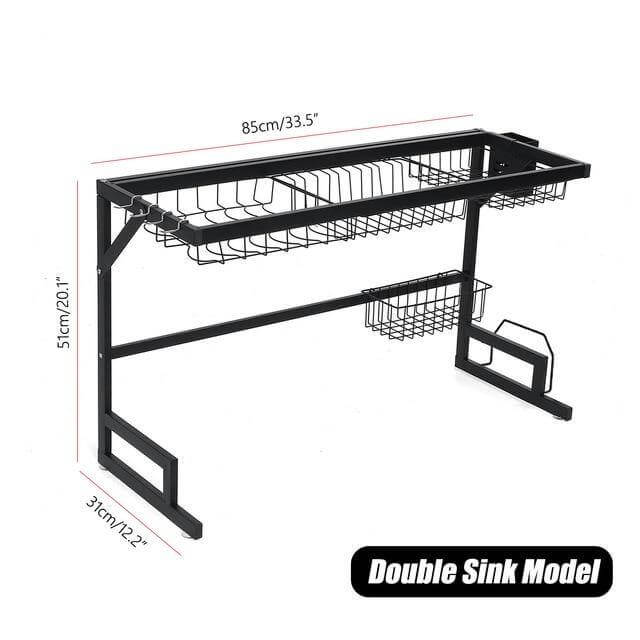 Stainless Steel Over-Sink Dish Rack Organizer - Image 5