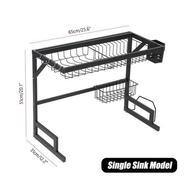 Stainless Steel Over-Sink Dish Rack Organizer - Image 6
