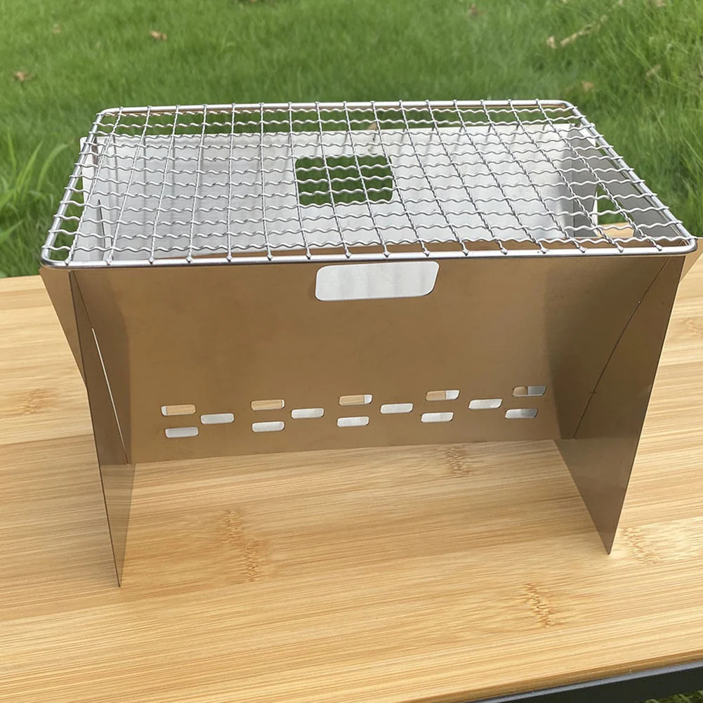 Stainless Steel Portable Folding Camping Mini Grill - Image 4