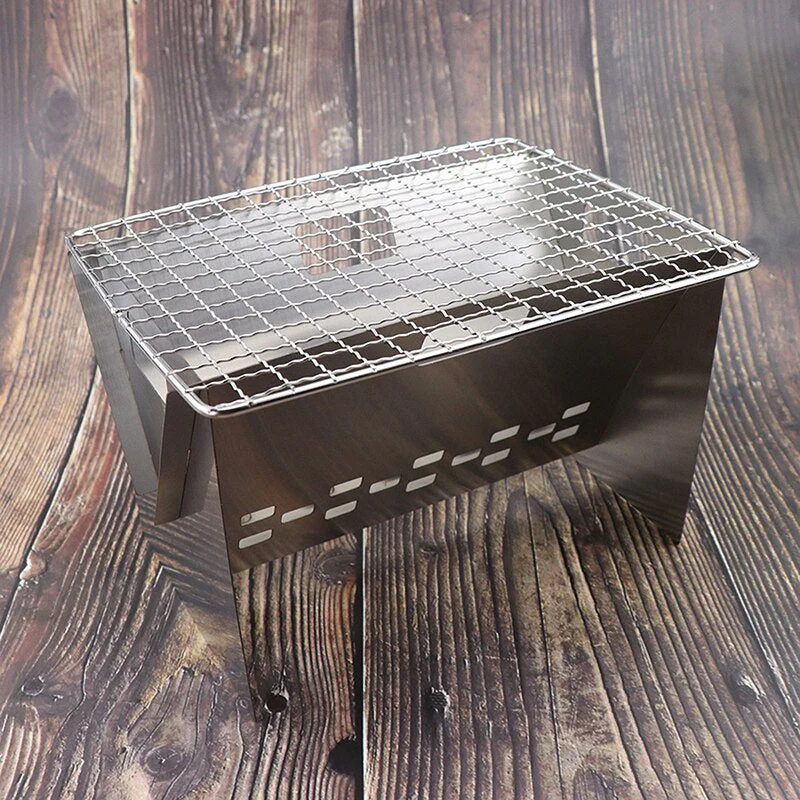 Stainless Steel Portable Folding Camping Mini Grill - Image 5