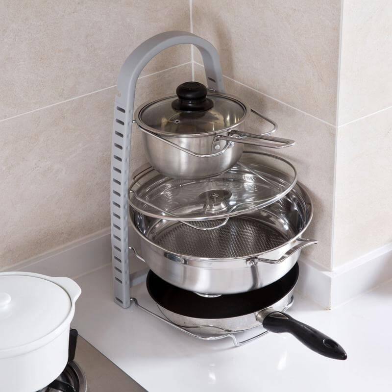 Stainless Steel Pot Lid Rack Spoon Holder - Image 2