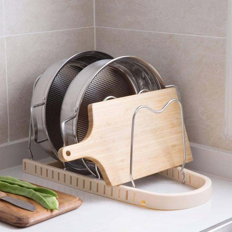 Stainless Steel Pot Lid Rack Spoon Holder - Image 5