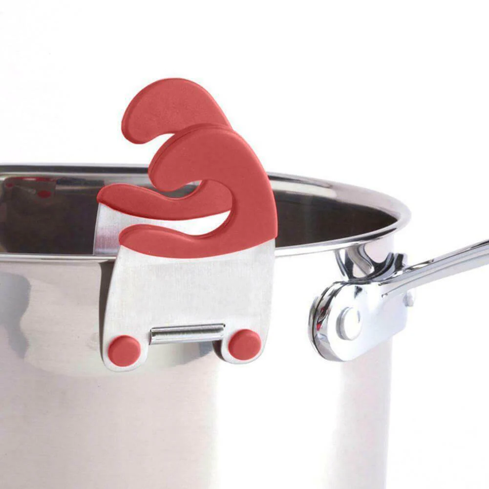 Stainless Steel Pot Side Clip Spoon Holder - Image 3