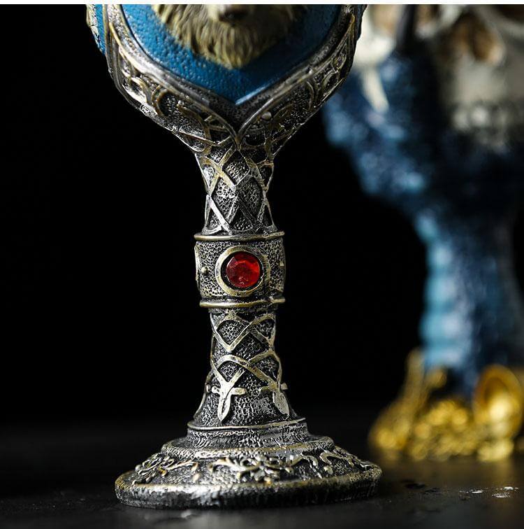 Stainless Steel Skull Gothic Goblet Cocktail Glass - Image 11