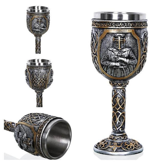 Stainless Steel Skull Gothic Goblet Cocktail Glass - Image 23