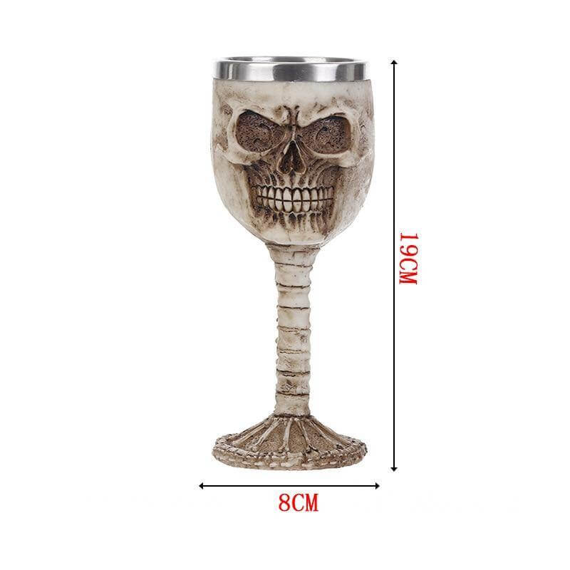 Stainless Steel Skull Gothic Goblet Cocktail Glass - Image 26