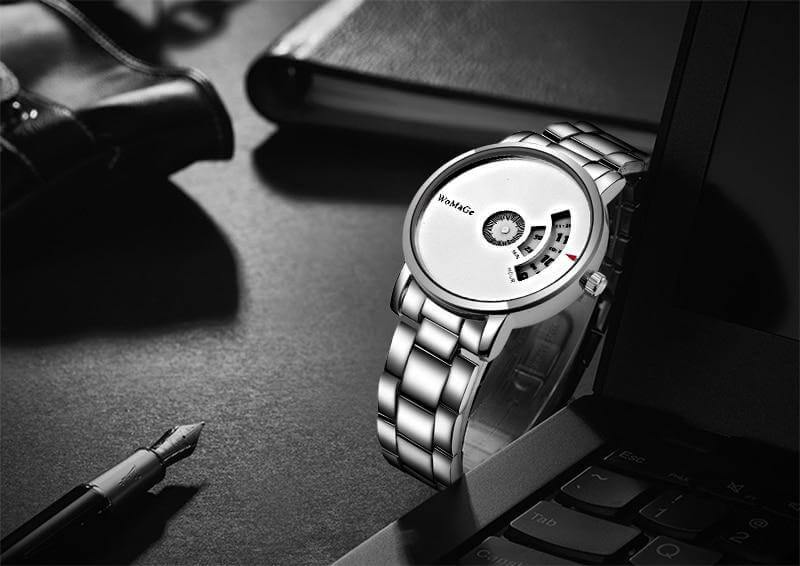 Stainless Steel Unique Style Business Men Watch - Image 2