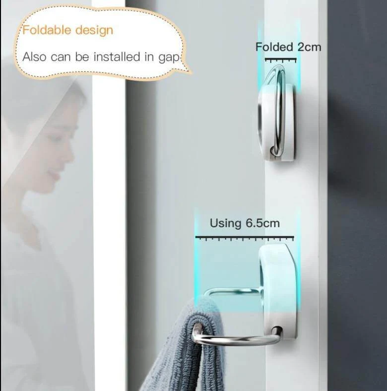 Stainless Steel Wall-Mounted Foldable Towel Hanger - Image 17