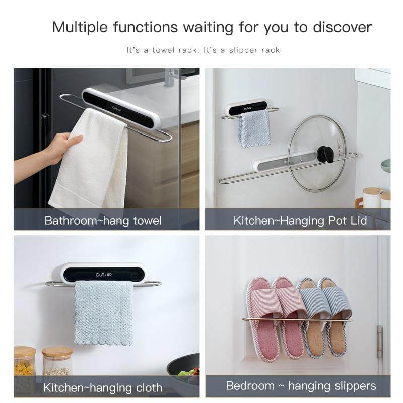 Stainless Steel Wall-Mounted Foldable Towel Hanger - Image 6