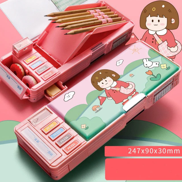 Stationery Kids Cartoon Pencil Storage Box - Image 9