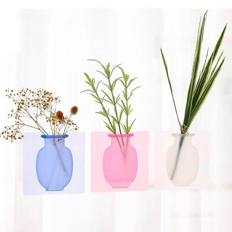 Sticky Silicone Plant Flower Vase - Image 2