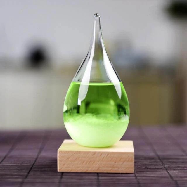 Storm Glass Forecast with Wood Base for home Decoration - Image 2