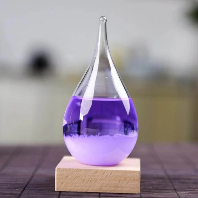 Storm Glass Forecast with Wood Base for home Decoration - Image 3