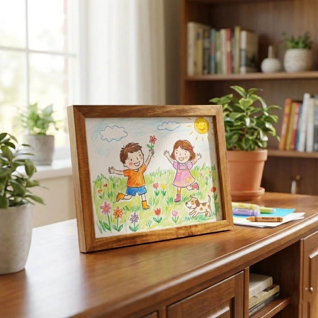 Story Maker Wooden Kids Drawing Display Frame - Image 10