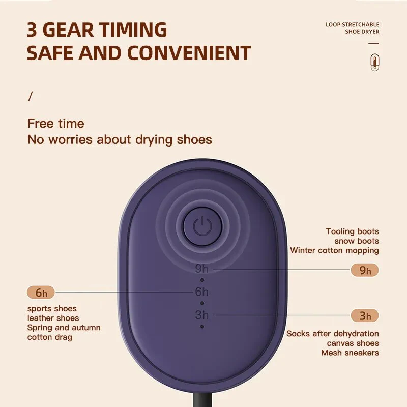 Stretchable Portable Electric Sterilization Shoe Dryer - Image 4