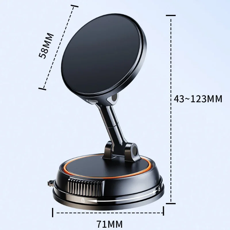 Strong Suction Wireless Car Magnetic Charging Phone Holder - Image 10
