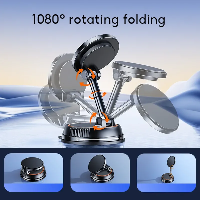 Strong Suction Wireless Car Magnetic Charging Phone Holder - Image 6