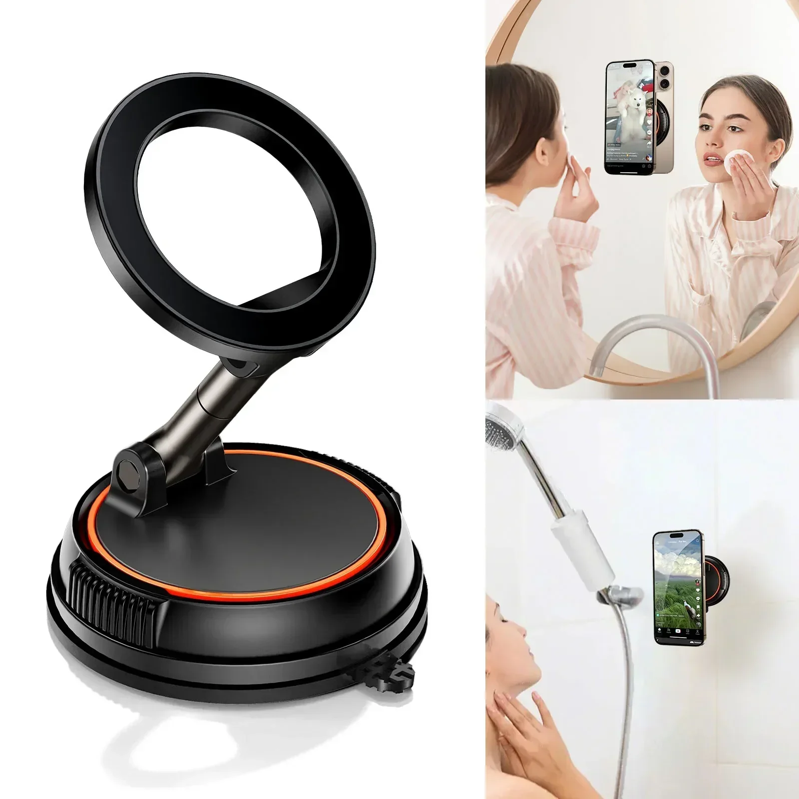 Strong Suction Wireless Car Magnetic Charging Phone Holder - Image 8