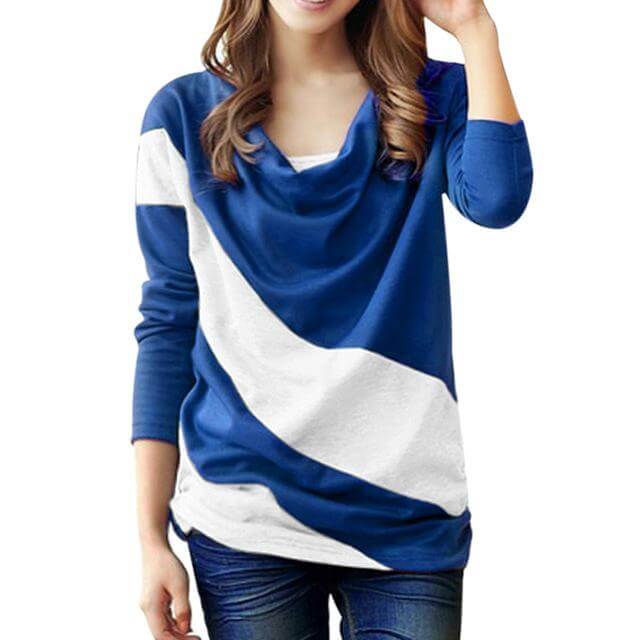 Stylish Polo Autumn Long Sleeve Blouse - Image 2